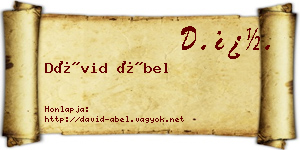 Dávid Ábel névjegykártya