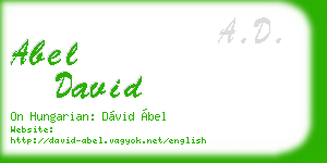 abel david business card